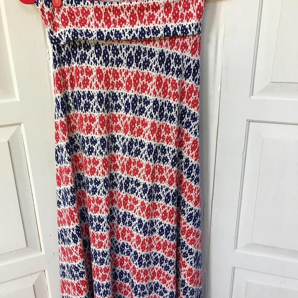 LuLaRoe Red, White, & Blue Maxi Skirt - Picture 10 of 13